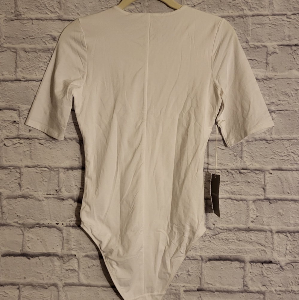 🥈Everlane White Shortsleeve Crewneck Bikini Bodysuit - Picture 2 of 8